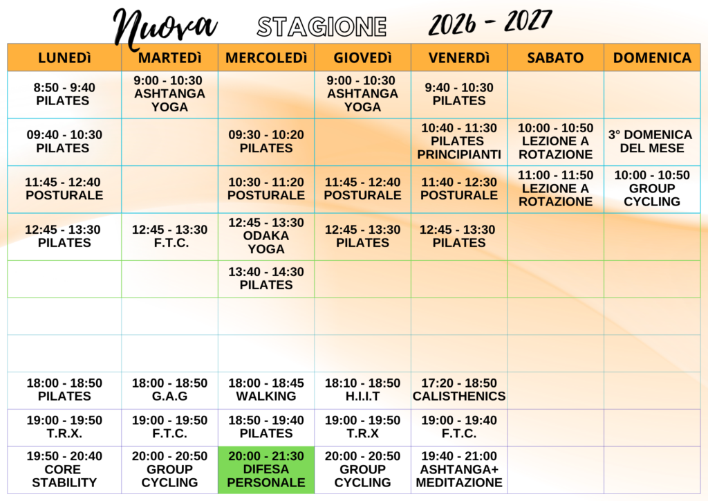 yoga, ashtanga, odaka, pilates, posturale, fitness, gag, calisthenics, groupcycling, spinning, bicicletta, trx, funzionale, rotazione, montecchio, promozioni